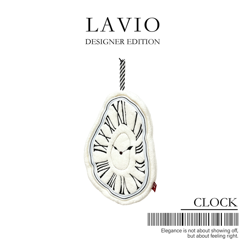 Lavio·Clock Cute Children's Hand Towel with a Fun Clock Design, Bathroom Hanging Anti-Odor Towel
