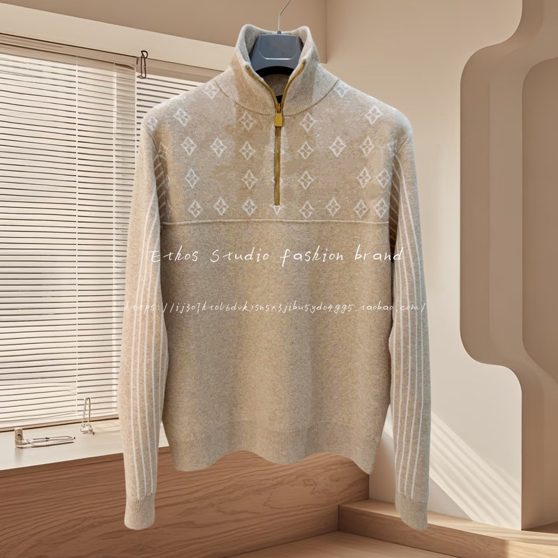 Non-Market Goods~Shenzhen Nanyou High-End Women's European-Style Ski Series Vintage Knit Sweater Half-Zip Wool Sweater Non-Market Goods~Shenzhen Nanyou High-End Women's European-Style Ski Series Vintage Knit Sweater Half-Zip Wool Sweater