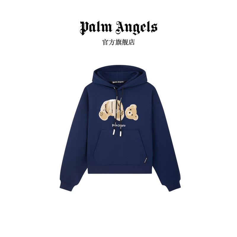 Palm Angels Classic Beheaded Bear Print American-Style Sweatshirt Autumn and Winter Unisex Loose Hoodie Jacket Palm Angels Classic Beheaded Bear Print American-Style Sweatshirt Autumn and Winter Unisex Loose Hoodie Jacket