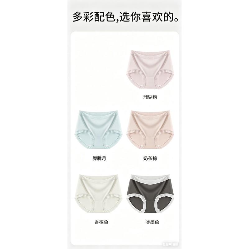 62604 Summer Special Korean Style Mulberry Bamboo Fiber Silk Comfortable Five-Pack Underwear 7.5