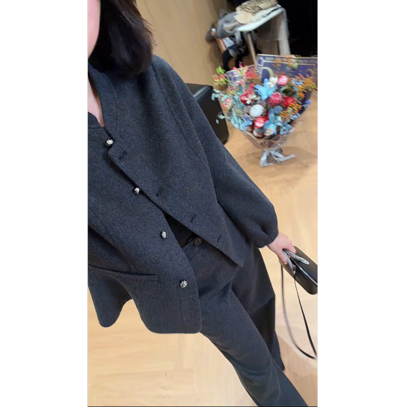 Tantan Retro Style Waist-Cinching Slimming High-End Fashion Chanel-Style Jacket and Casual Pants Set 8771