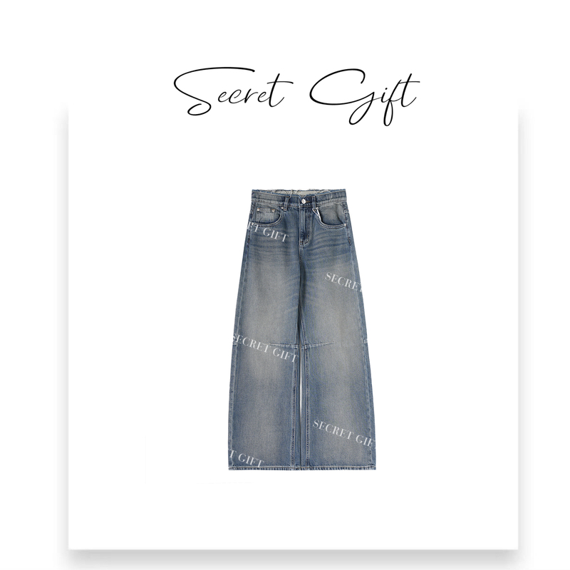[Exclusive Turkish Patent Line] [Ma*La Mm6] Soft Denim High-End Scimitar Pants