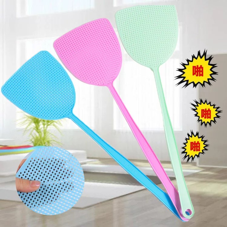 Thickened Fly Swatter with Long Handle, Durable Plastic, Large Manual Swatter for Home Use, Won'T Break, Kills Mosquitoes Thickened Fly Swatter with Long Handle, Durable Plastic, Large Manual Swatter for Home Use, Won'T Break, Kills Mosquitoes