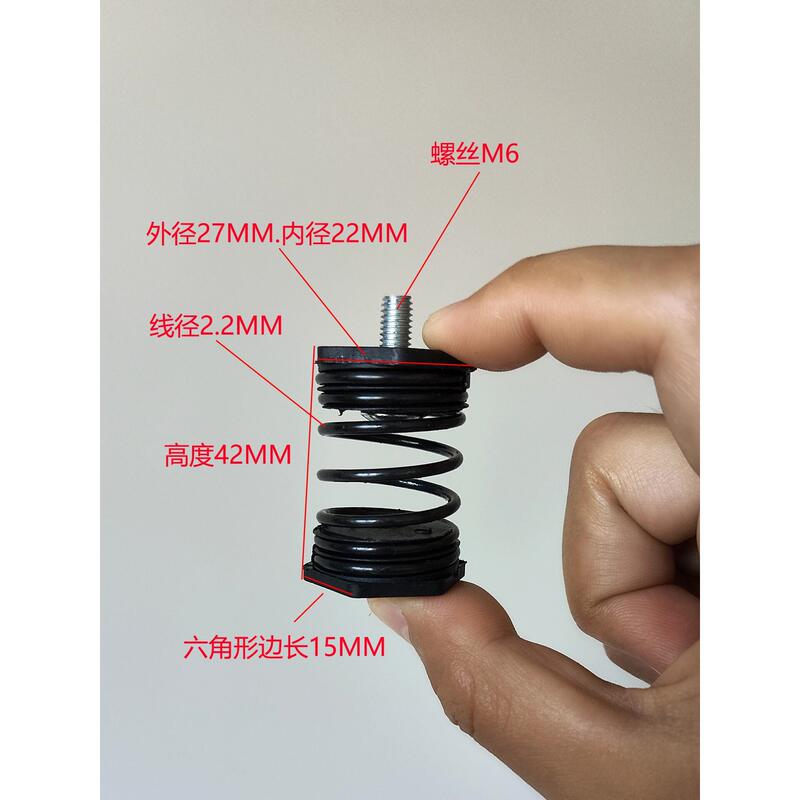 Shock-Absorbing Spring M6 Anti-Vibration Foot Pad Stretch Rebound Air Pump Air Compressor Compression Shock Absorber Spring Impact-Resistant Stainless Steel