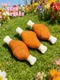 Dog Chew Toy Plush Chicken Leg for Puppies, Home Entertainment, Self-Entertainment, Boredom Relief, Small-Sized Teddy Durable Chew Toy Pet Supplies