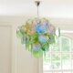Original French Retro Green Living Room Murano Chandelier Murano Vintage Bedroom Dining Room Glass Lamp