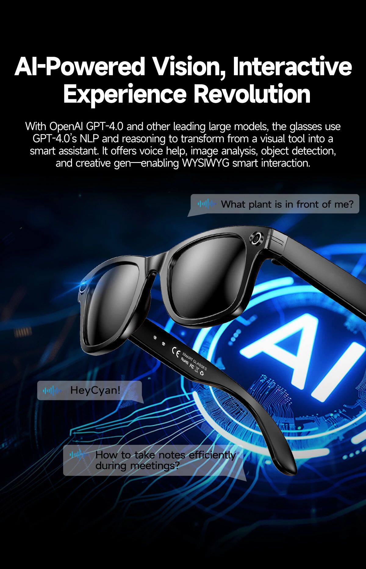 Компьютерные очки 2026 smart glasses men 8mp camera wifi bluetooth touch contr
