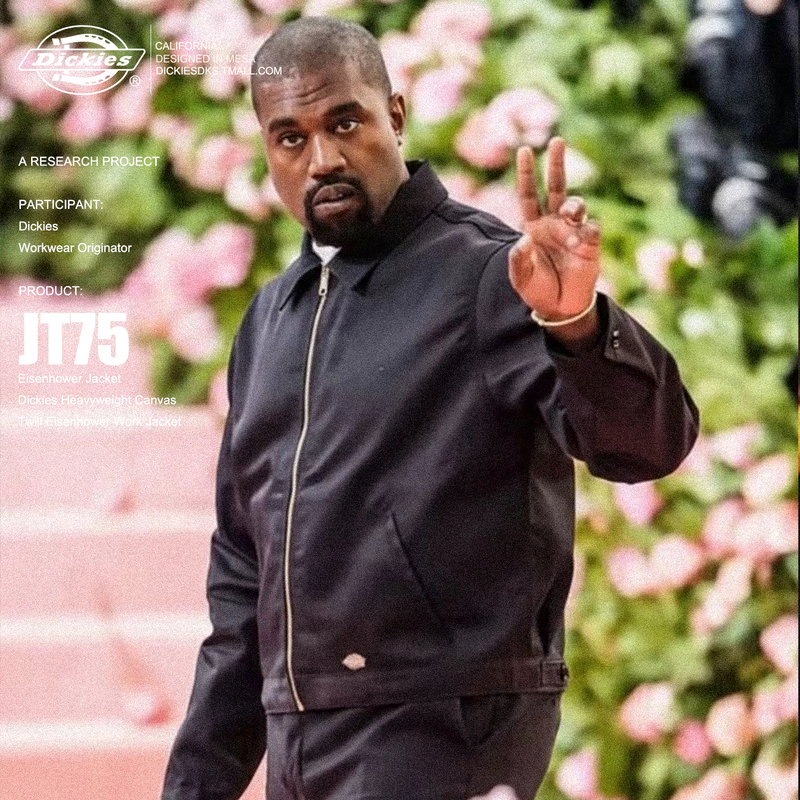 Dickies [Kanye West Style] Jt75 Eisenhower American-Style Trendy Classic Workwear Jacket