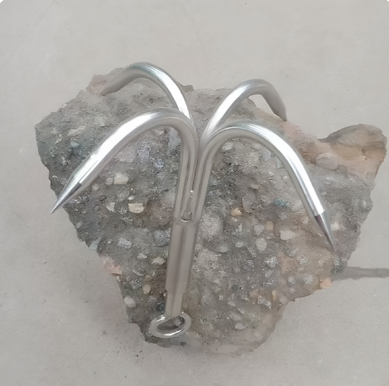 Large Four-Claw Stainless Steel Anchor Hook, Three-Claw Hook, Three-Prong Hook, Flying Tiger Claw, Small Fishing Boat Anchor, Aquatic Plant Hook, Salvage Hook, Fishing Gear Large Four-Claw Stainless Steel Anchor Hook, Three-Claw Hook, Three-Prong Hook, Flying Tiger Claw, Small Fishing Boat Anchor, Aquatic Plant Hook, Salvage Hook, Fishing Gear