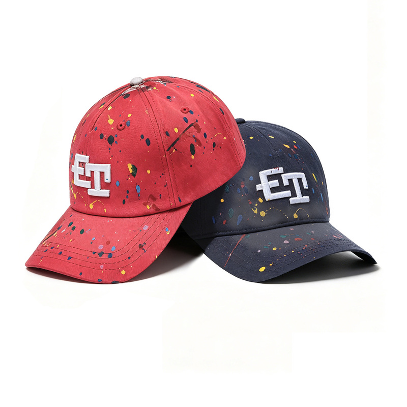 Expensive Taste All-Season Casual Colorful Street Breathable Hat with Splatter Paint Artist Hat