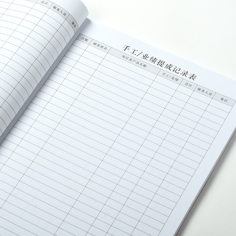 Beauty Salon Staff Manually Record Nail Salon and Hairstylist Revenue, Performance Registration Notebook
