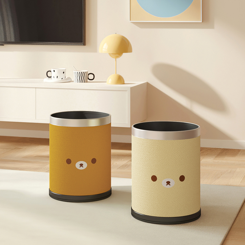 Rilakkuma-Themed Trash Can, High Aesthetic Value, Suitable for Home Use in Living Room, Bedroom, Kitchen, Bathroom, Lidless, Double-Layer, Large Size, Cartoon Style Rilakkuma-Themed Trash Can, High Aesthetic Value, Suitable for Home Use in Living Room, Bedroom, Kitchen, Bathroom, Lidless, Double-Layer, Large Size, Cartoon Style
