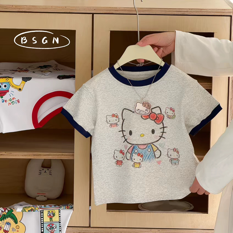 Hellokitty Cat Print Hot Girl T-Shirt | Trendy and Versatile | A Must-Have Item | New Model Launched C26044 Hellokitty Cat Print Hot Girl T-Shirt | Trendy and Versatile | A Must-Have Item | New Model Launched C26044