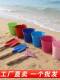 Beach Sand Play Set with Iron Shovel and Bucket, Children's Sand Digging Beach Toy Set, Cartoon Beach Toys for Babies, Complete Set