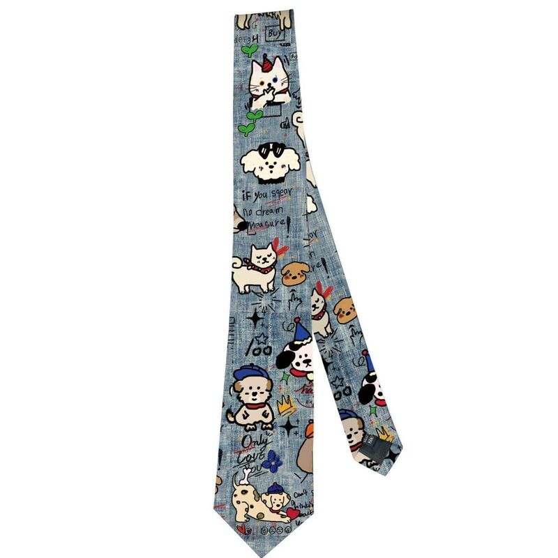 Original Tie Shirt for Men and Women, Personalized Hand-Tied, Niche Fashion, College Casual Accessories Design, Denim Tie Original Tie Shirt for Men and Women, Personalized Hand-Tied, Niche Fashion, College Casual Accessories Design, Denim Tie