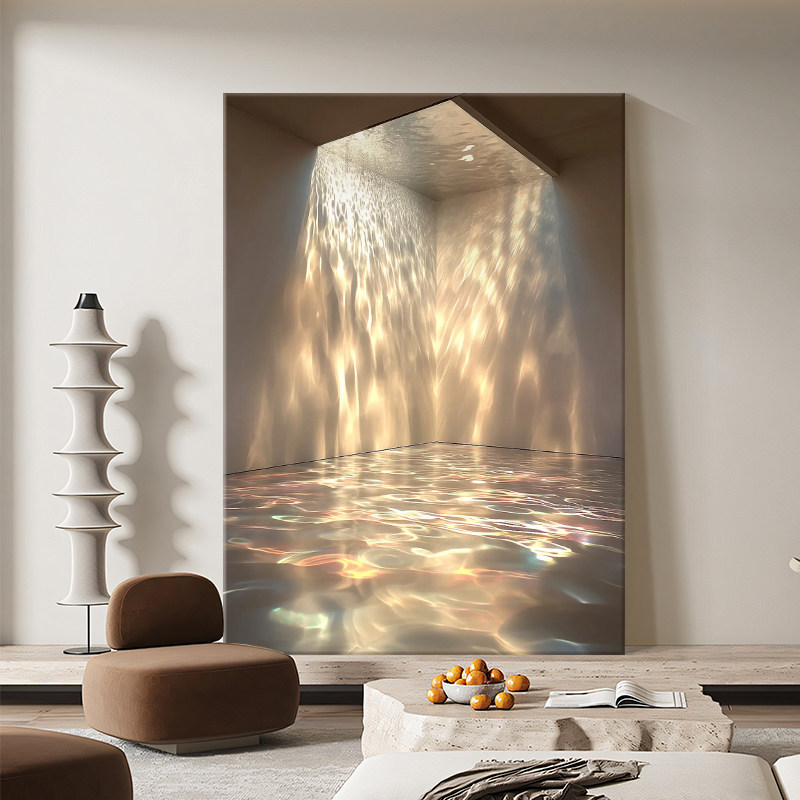 Living Room Decorative Painting, High-End Entrance Hall Modern Light Luxury Hanging Painting, Hand-Painted Oil Painting, Sofa Background Wall Painting