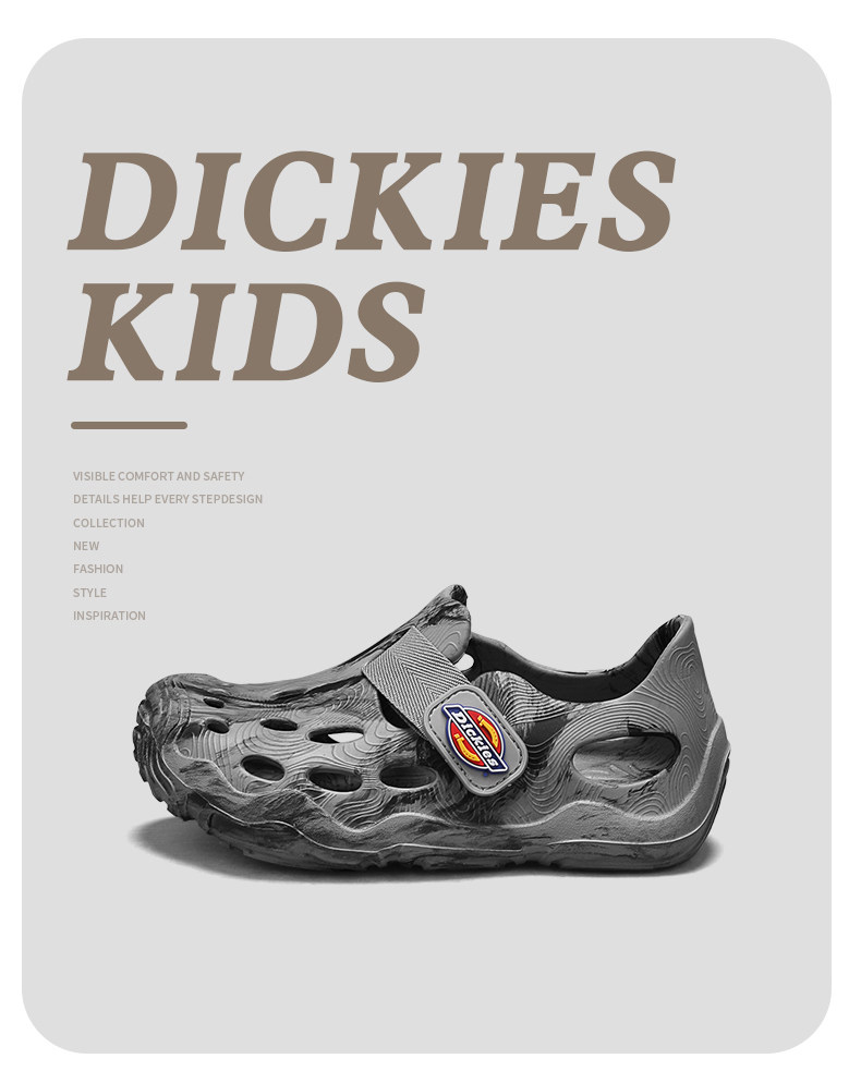 Dickies中大童洞洞鞋男女童2026年夏季新款防滑镂空透气儿童凉鞋 — 8