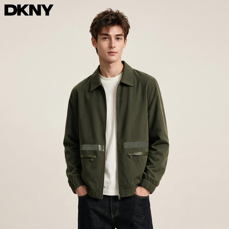 【Light Luxury Texture】Dkny Men's Turn-Down Collar Executive Jacket 2026 Autumn Business Coat