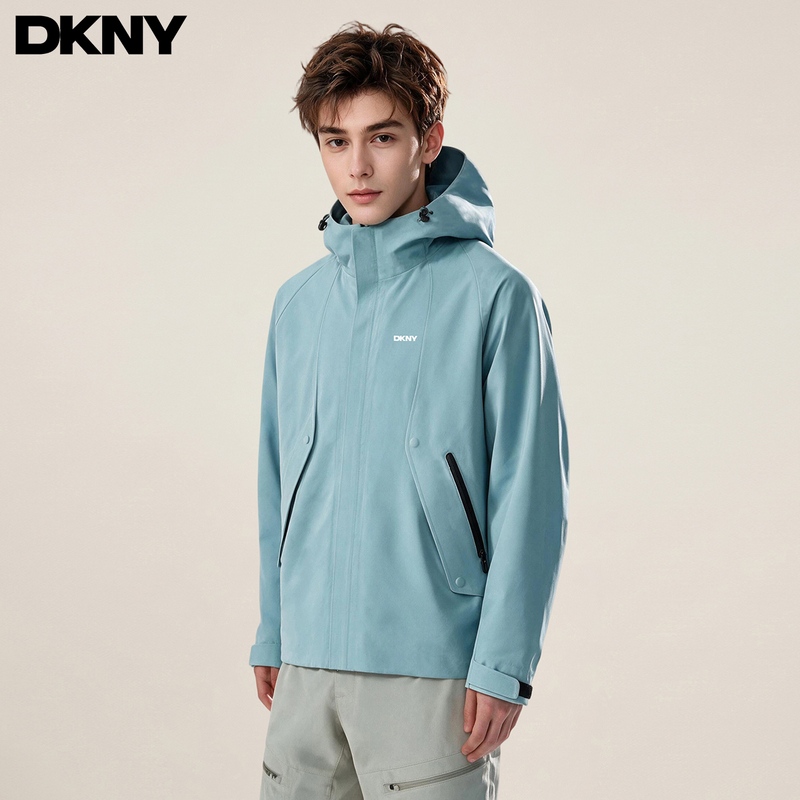 Dkny Tang Kenaier Men's Outdoor Casual Jacket 2026 Autumn Business Hooded Jacket Fashion Windbreaker