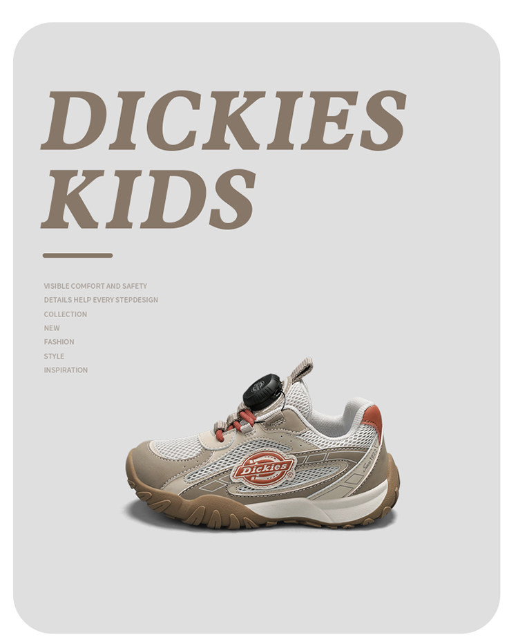 Dickies儿童户外登山鞋新款秋季透气童鞋旋钮扣运动鞋百搭休闲鞋 — 6