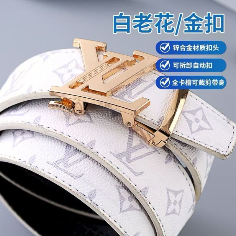 Trendy 2026 Fashion Belt with Graffiti Automatic Buckle, New Casual Jeans Versatile Letter Full Slot Belt Trendy 2026 Fashion Belt with Graffiti Automatic Buckle, New Casual Jeans Versatile Letter Full Slot Belt