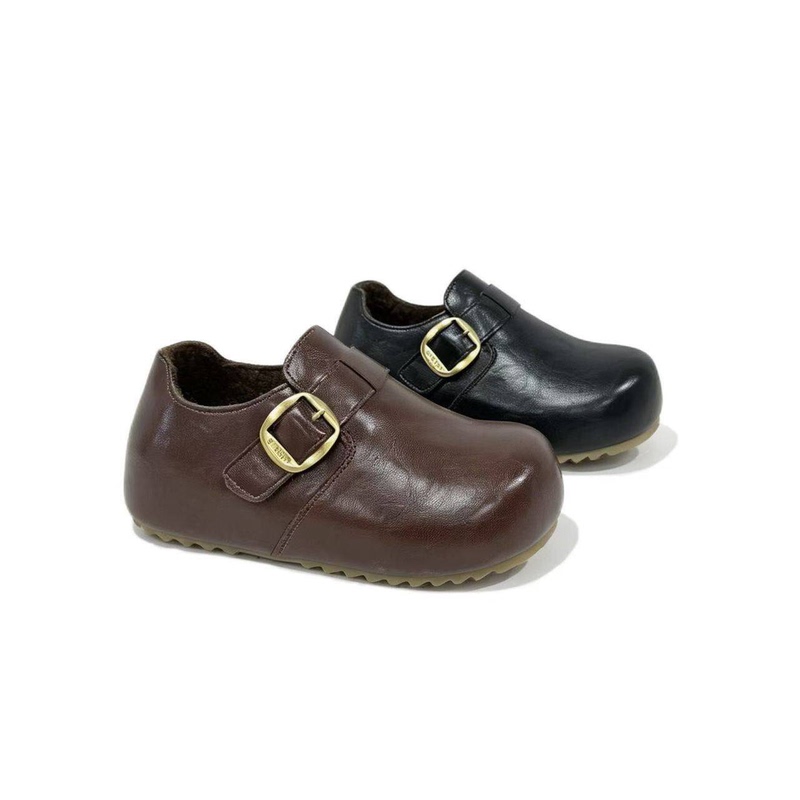 【Leather Upper + Rubber Sole】【Green Elf】Fashionable Metal Buckle Casual Versatile Comfortable Birkenstock Shoes - Fish Girl 【Leather Upper + Rubber Sole】【Green Elf】Fashionable Metal Buckle Casual Versatile Comfortable Birkenstock Shoes - Fish Girl