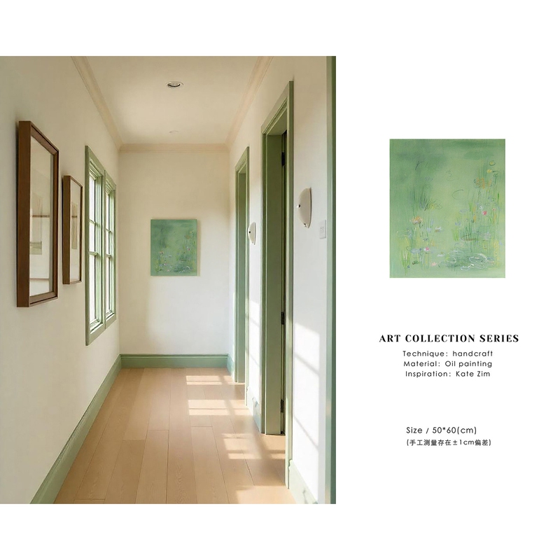 A Rare Work of Art! Kate's "Impromptu Leisure" Hand-Painted Healing Low-Saturation Natural Green Impressionist Wall Art A Rare Work of Art! Kate's "Impromptu Leisure" Hand-Painted Healing Low-Saturation Natural Green Impressionist Wall Art