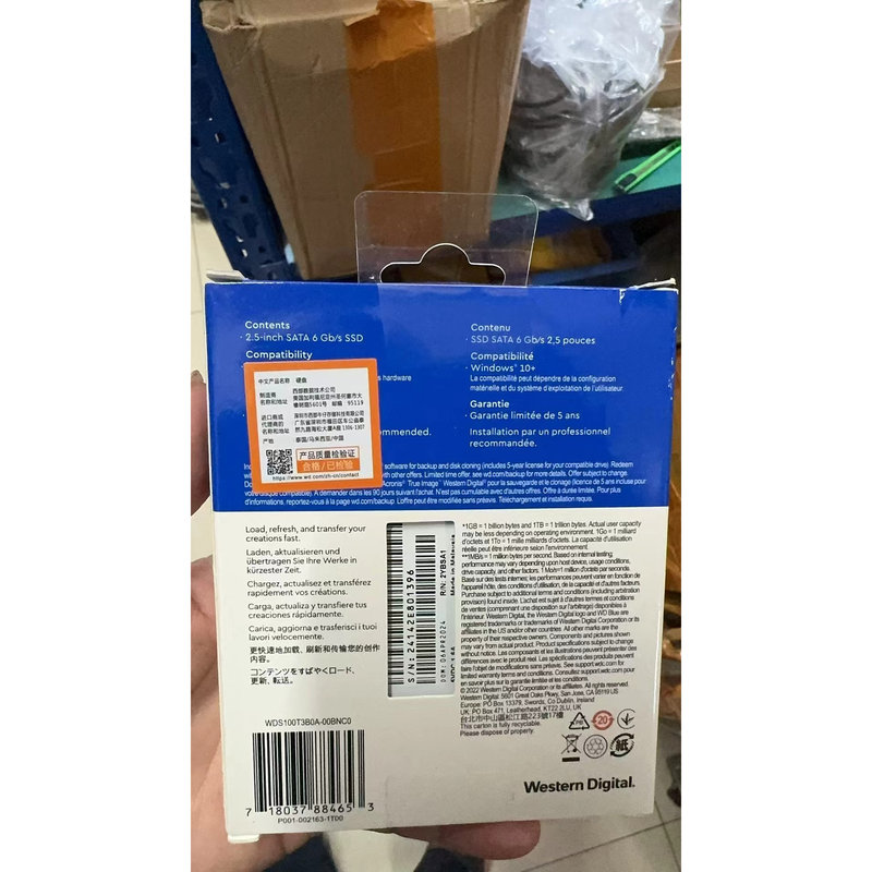Brand New Wd/Western Digital Wds100T3B0A Sa510 Sata Blue 1Tb Ssd Solid State Drive