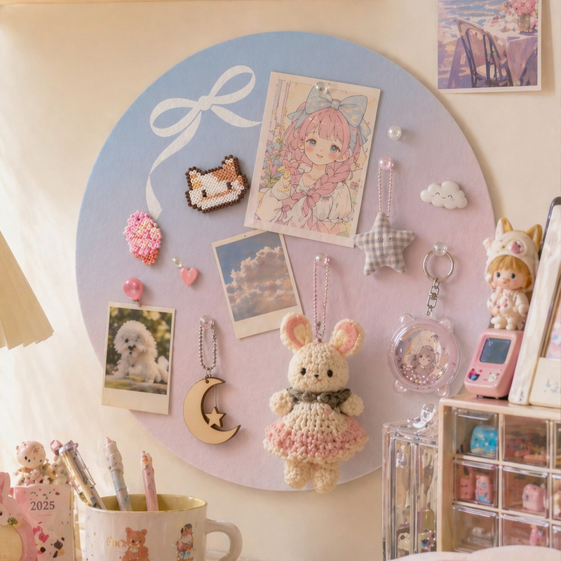 Felt Board Decorative Board Creative Board Small Card DIY Background Display Photo Wall Vision Board Self-Adhesive