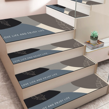 Solid wood staircase step mats, high-grade wash-free leather special carpets, wooden floor soundproof mats, non-slip foot mats
