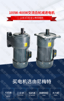 Horizontal standing 100W-1 1KW small motor AC gear decelerating motor 220v 380V