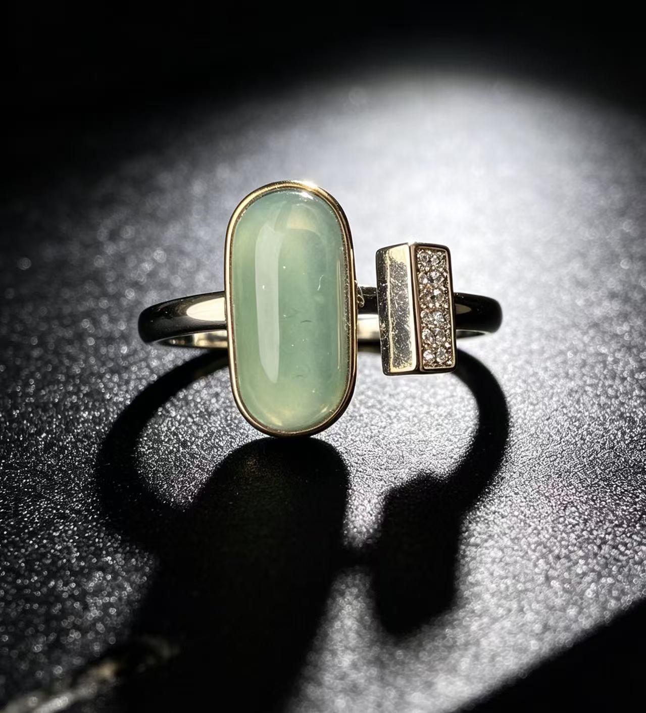 Natural grade A jadeite ring