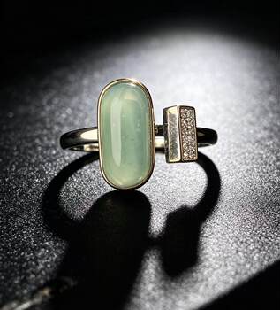 Natural grade a jadeite ring