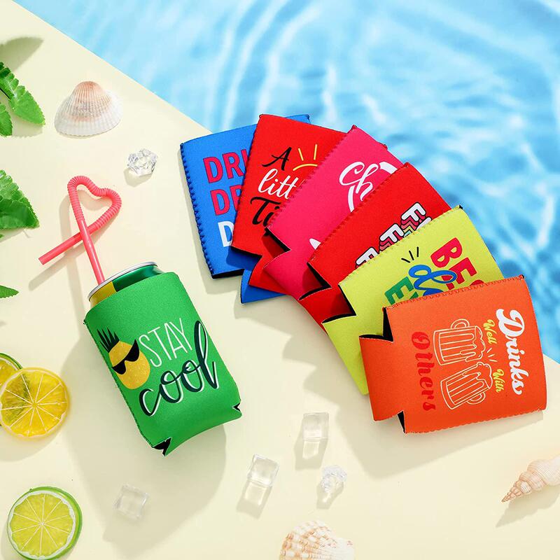Beer Can Insulation and Cooling Sleeve 12oz Neoprene Protective Sleeve Amazon Diving Fabric Ice Pack Can Cooler
