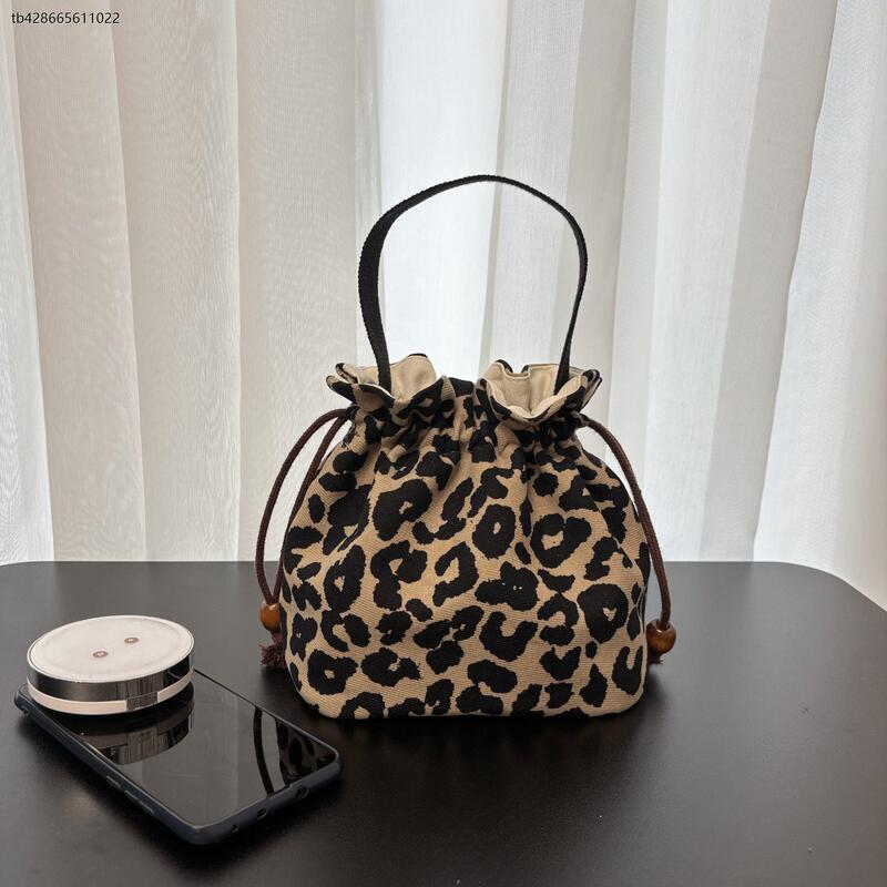Leopard Print Bag, Original Leopard Print, High Aesthetic Value, Exquisite and Versatile Drawstring Money Bag, Drawstring Pouch, Easy to Use, Suitable for Summer Leopard Print Bag, Original Leopard Print, High Aesthetic Value, Exquisite and Versatile Drawstring Money Bag, Drawstring Pouch, Easy to Use, Suitable for Summer