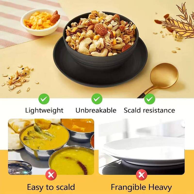 Temu Popular Wheat Straw Water Cup, Plate, Bowl, and Tableware Set, Black Plastic Bowl and Plate Set, 16-Piece Household Set Temu Popular Wheat Straw Water Cup, Plate, Bowl, and Tableware Set, Black Plastic Bowl and Plate Set, 16-Piece Household Set