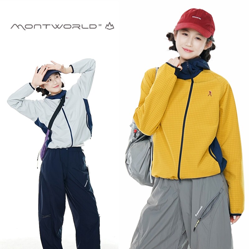 【Mountain Realm】Early Autumn Outdoor Lightweight Windproof Breathable Unisex Tailored Patchwork Hooded Jacket 6956