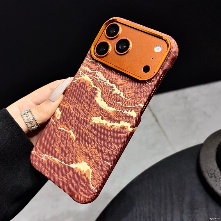 Ocean Waves Carbon Fiber iPhone Case