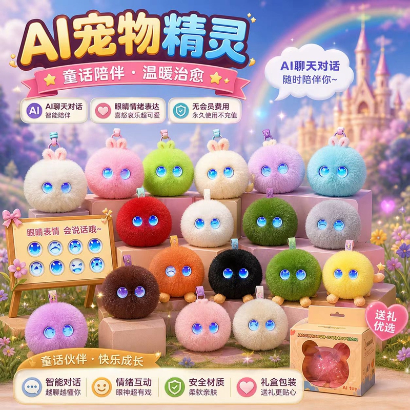 Ai Toy Children's Intelligent Conversation Companion Small Robot Pet Doll Bean Bag Fur Ball Plush Toy Gift for Boys and Girls Ai Toy Children's Intelligent Conversation Companion Small Robot Pet Doll Bean Bag Fur Ball Plush Toy Gift for Boys and Girls