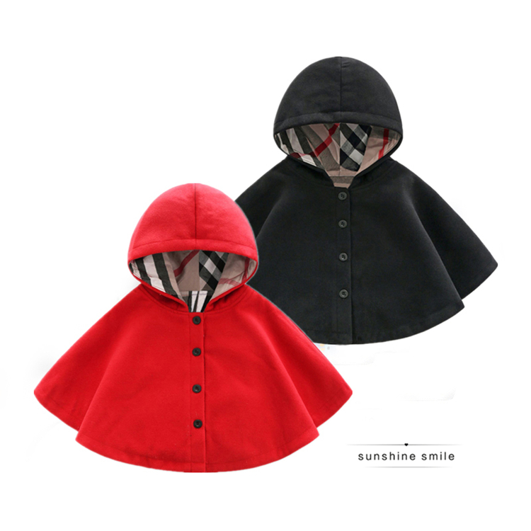 Korean baby cape cloak autumn winter out baby coat spring and autumn windproof baby shawl trench coat