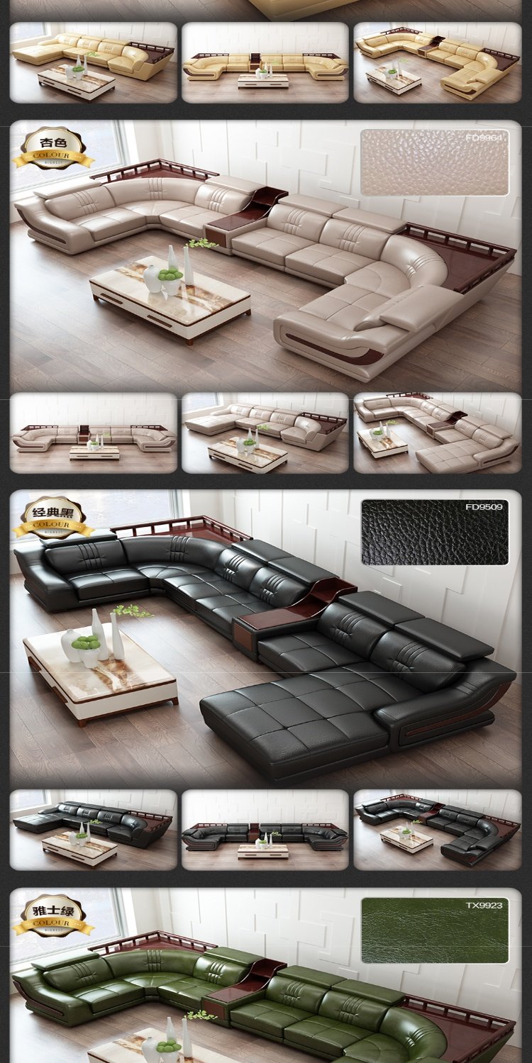 bfls Bofei Royce đơn vị khối da sofa sống dày da bò da kết hợp ghế sofa - Ghế sô pha sopha giá rẻ