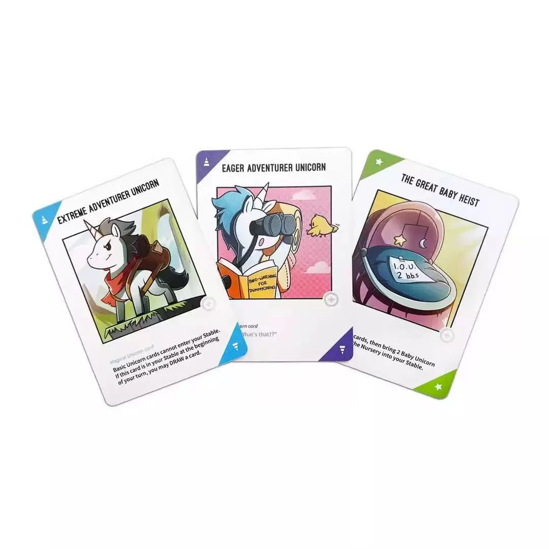 Английская версия настольной игры Unstable Unicorns: базовое расширение карты «сердитый единорог»