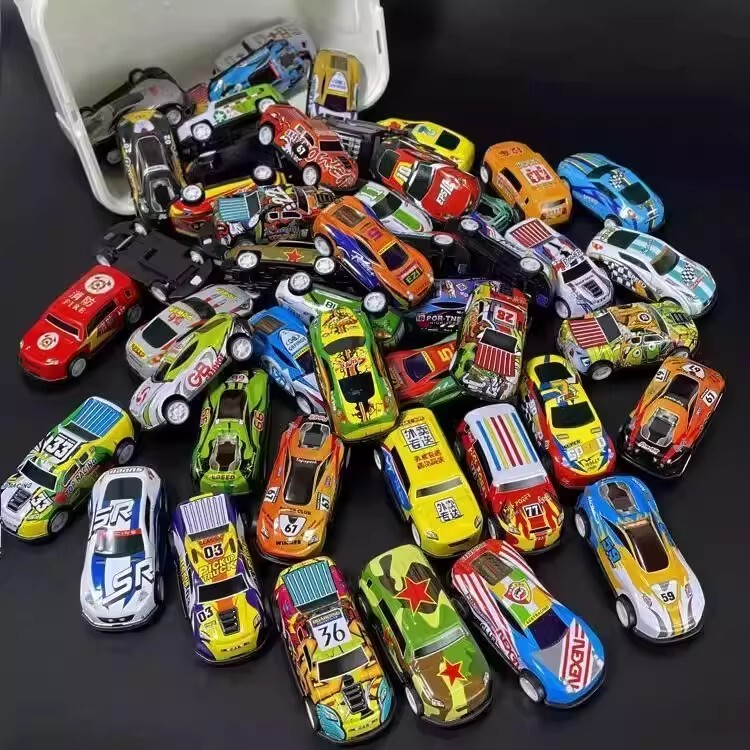 Alloy Metal Iron Sheet Impact Rebound Car, Rebound Toy Car, Children's Toy Car Model, Collision Toy Car