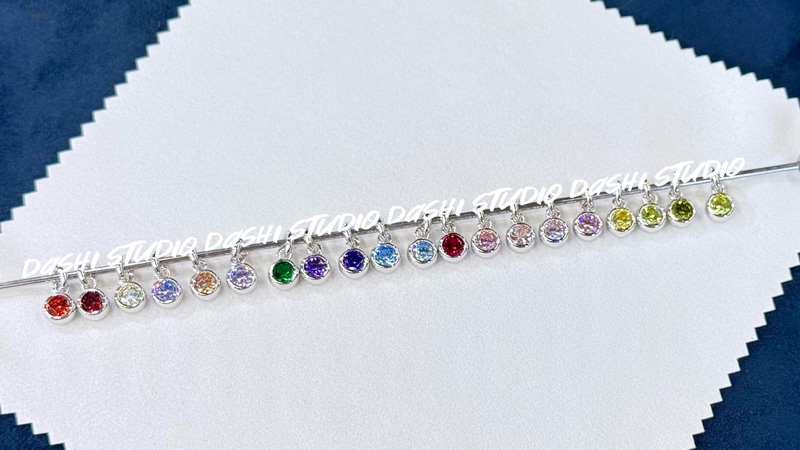 Super Thick and Super Cute Colorful High-Carbon Diamond Bubble Diamond Pendant S925 Sterling Silver Super Thick Electroplated White Gold K Gold Super Thick and Super Cute Colorful High-Carbon Diamond Bubble Diamond Pendant S925 Sterling Silver Super Thick Electroplated White Gold K Gold