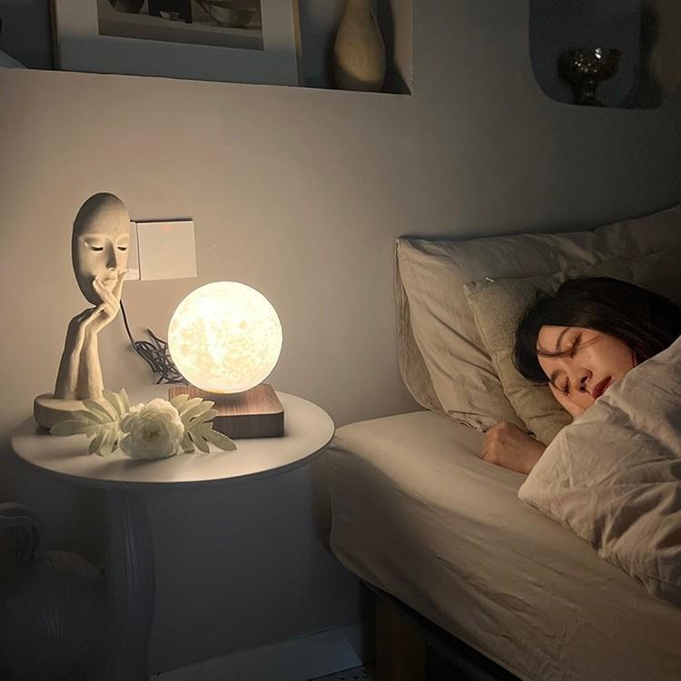 Pococo Magnetic Levitation Moon Lamp Atmosphere Lamp Moon Lamp Bedroom Bedside Table Lamp Sleep Night Light Chinese Valentine's Day Gift