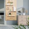 Solid wood hole board wall wall rack custom partition wall desktop bookshelf storage shelf simple hanging board