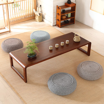 Futon cushion bay window tatami floor fabric thickened round household japanese nordic lazy floor large cushion