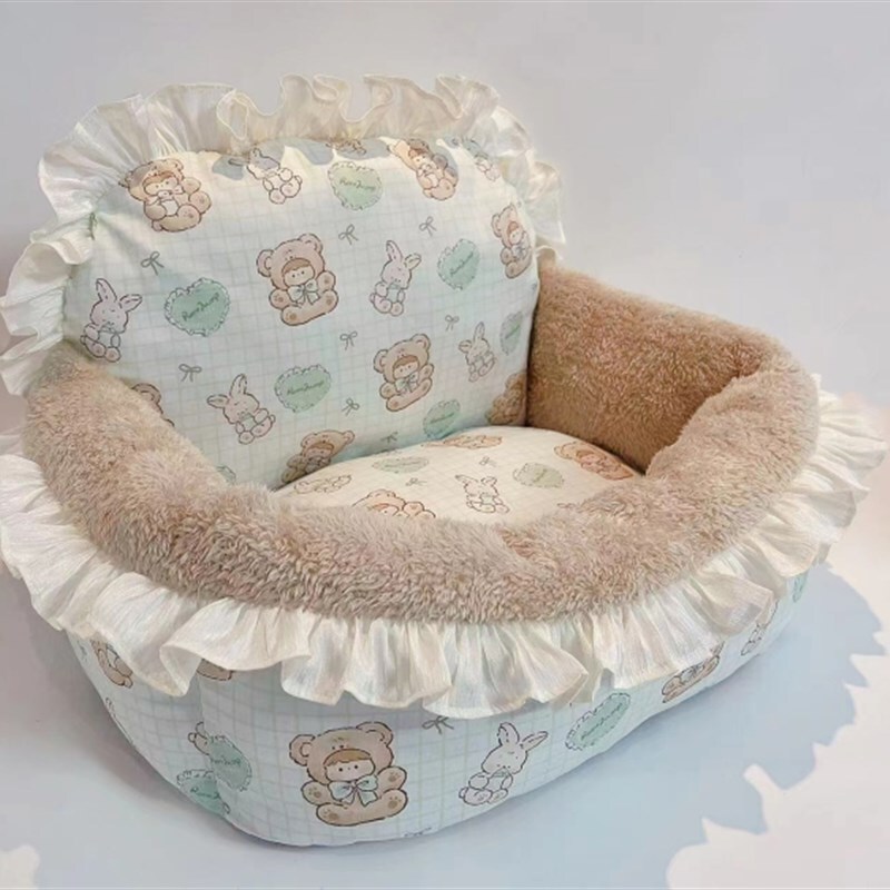 Pet Plush Lace Trim Cute Backrest Nest Supplies DIY Pattern Template Paper Pattern Warm and Comfortable Dog House for Large Dogs Pet Plush Lace Trim Cute Backrest Nest Supplies DIY Pattern Template Paper Pattern Warm and Comfortable Dog House for Large Dogs
