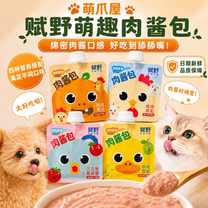 Meat Sauce Packets for Adult and Young Cats and Dogs, Universal Pet Snacks, Soup Packets for Hydration, Beautifying Fur, No Additives, Mixed with Rice, Hydrating Wet Food Meat Sauce Packets for Adult and Young Cats and Dogs, Universal Pet Snacks, Soup Packets for Hydration, Beautifying Fur, No Additives, Mixed with Rice, Hydrating Wet Food