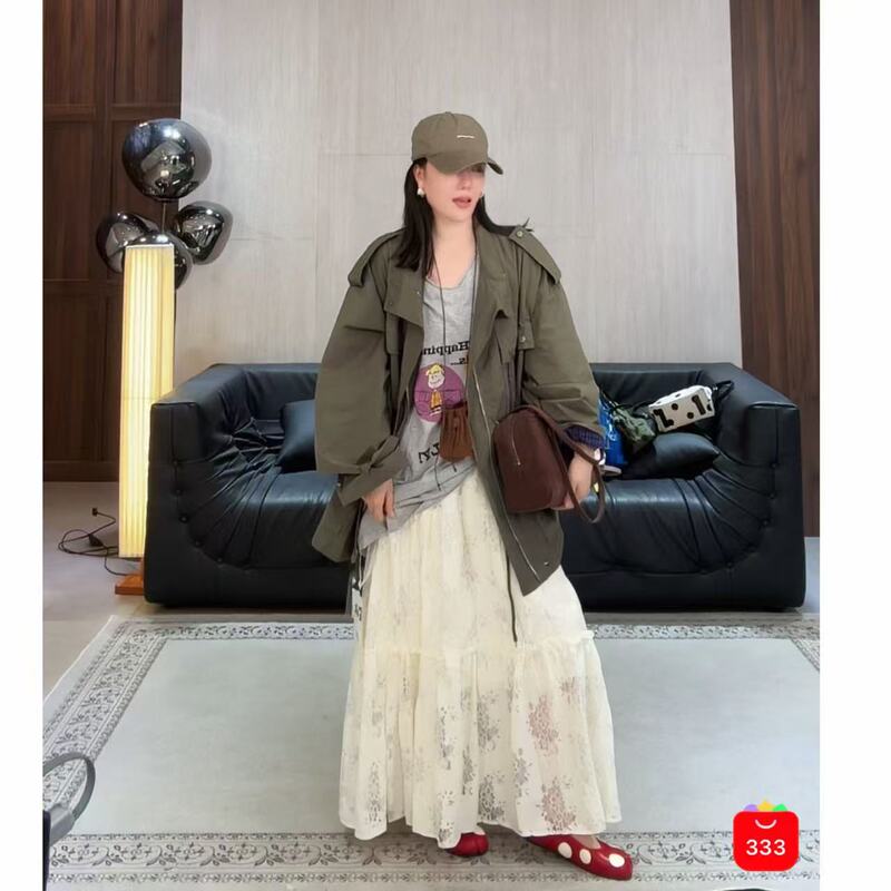 8.25 European Order! High-Quality New Autumn Workwear Trench Coat, Vintage Distressed Stand-Collar Jacket, Mid-Length Style 8.25 European Order! High-Quality New Autumn Workwear Trench Coat, Vintage Distressed Stand-Collar Jacket, Mid-Length Style